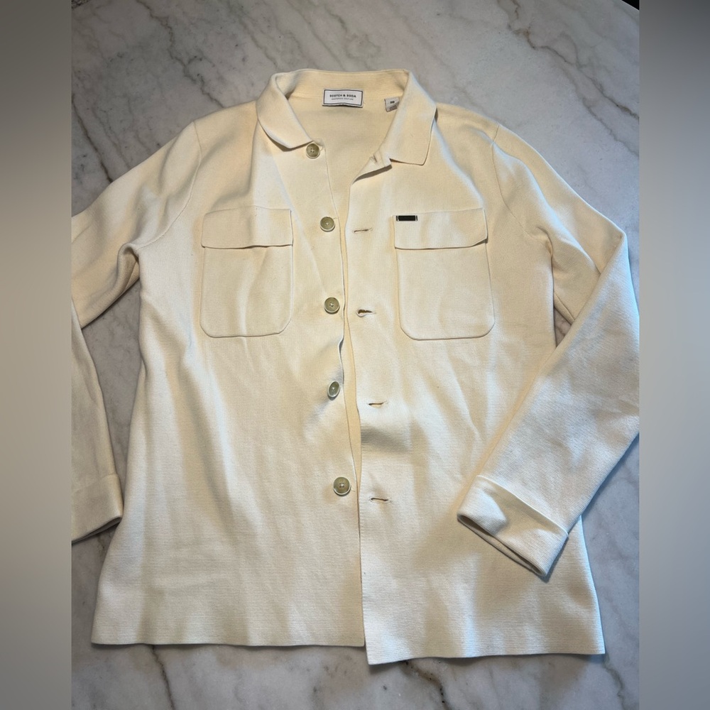 Scotch & Soda Cream Cardigan Sweater